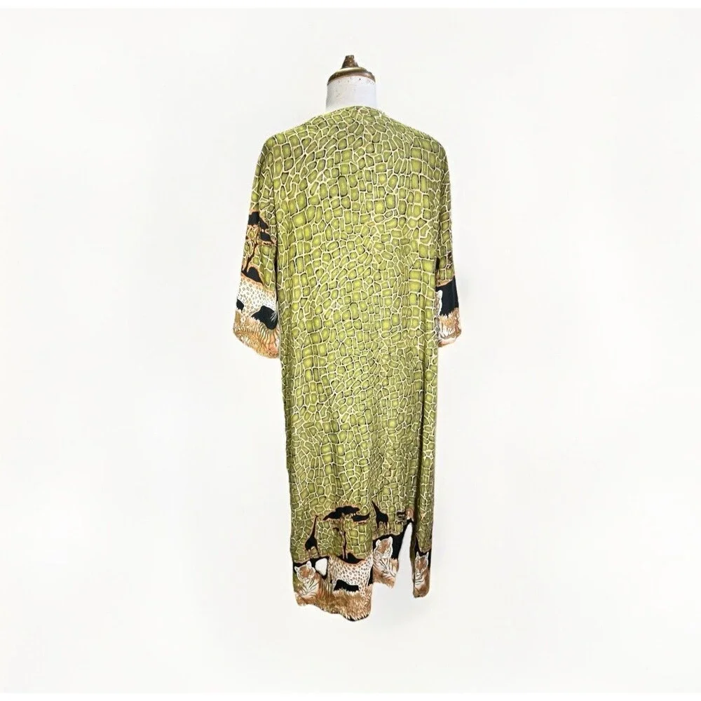 Emeralda Fashions Beach Cover Up Size XL Vintage 80's Boho Chic Coquette Robe